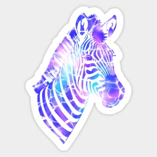 Purple portrait of zebra Sticker